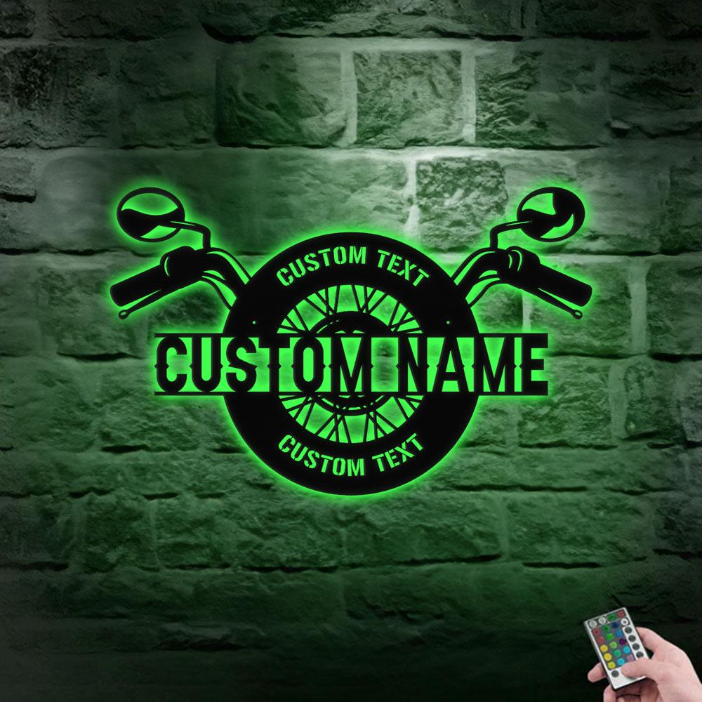 Biker Name Metal Sign, Personalized Family Name Metal Sign, Outdoor Door Decor,  Biker Sign Wall Art, Housewarming, Gift for him