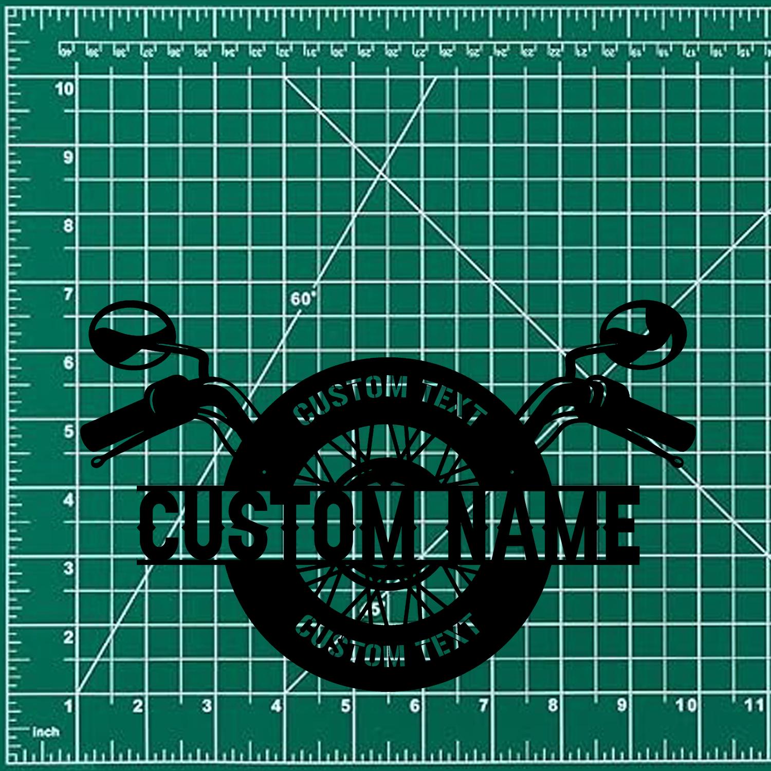 Biker Name Metal Sign, Personalized Family Name Metal Sign, Outdoor Door Decor,  Biker Sign Wall Art, Housewarming, Gift for him