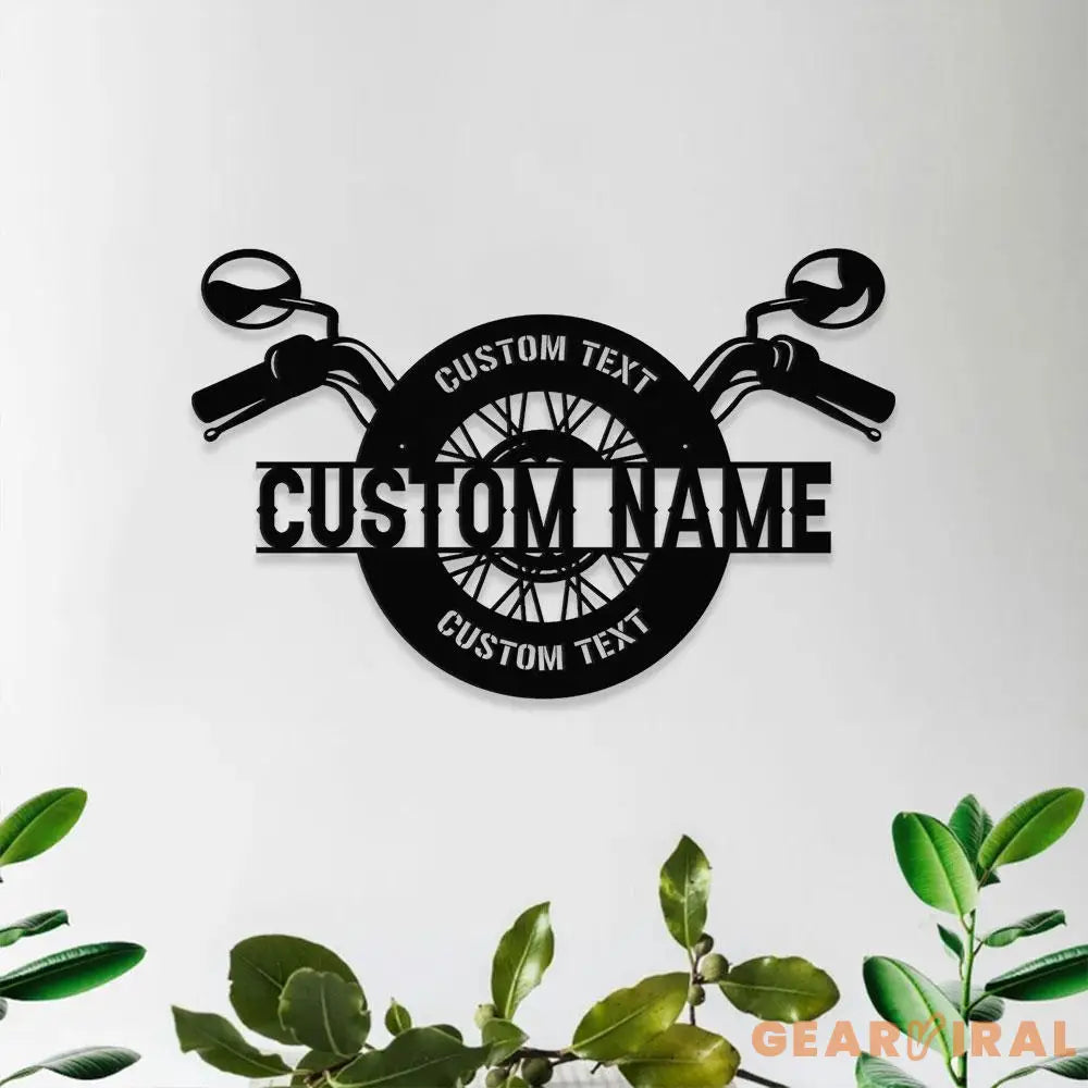Biker Name Metal Sign Personalized Family Name Metal Sign Outdoor Door Decor Biker Sign Wall Art Housewarming Gift for