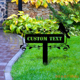 Bird Garden Custom Metal Stake - Garden Decor - Garden Metal Sign - Personalize Garden Metal Sign - Personalized Family