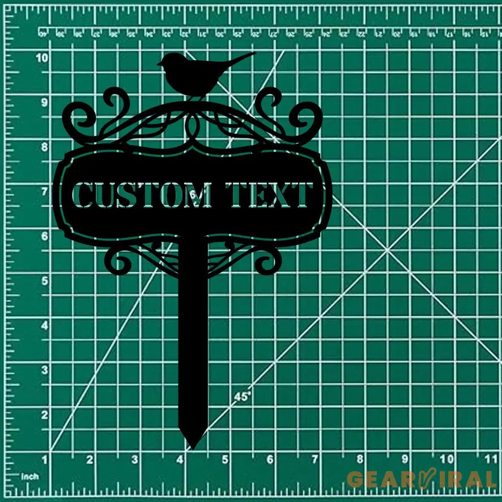 Bird Metal Stake Garden Metal Yard Sign Personalized Name Yard Sign Outdoor Door Garden Decor Yard Metal Sign