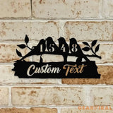 Bird Number Address Metal Sign Personalized Family Name Metal Sign Outdoor Door Decor Address Wall Art Perfect Gift for