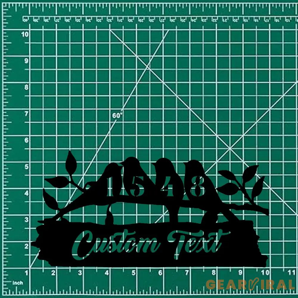 Bird Number Address Metal Sign Personalized Family Name Metal Sign Outdoor Door Decor Address Wall Art Perfect Gift for