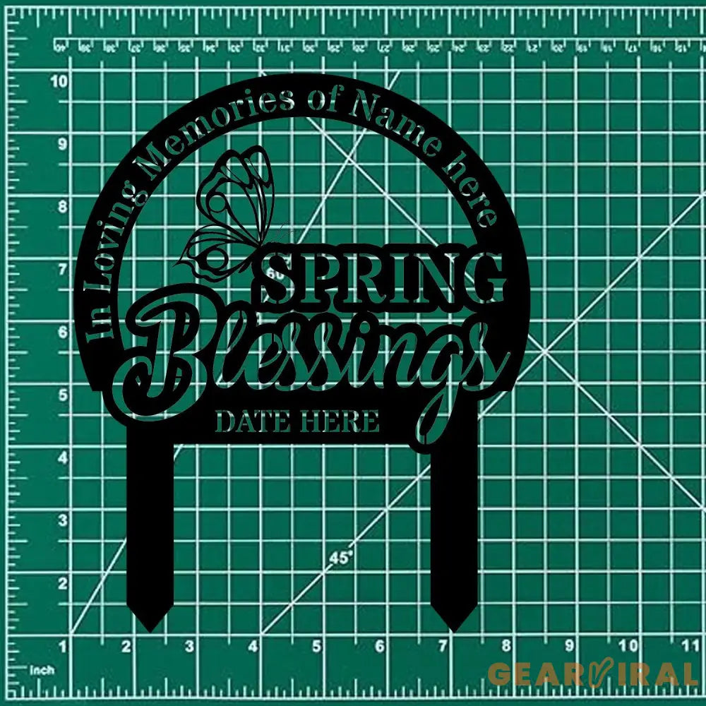 Blessing Garden Garden Yard Sign Memorial Metal Stake Personalized Name Yard Sign Outdoor Door Garden Decor Metal Sign
