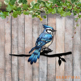 Blue Jay Metal Bird Yard Garden Art Metal Yard Art Tree sign Memorial Sign Bird Lover Gifts Patio Decor Christmas Gifts