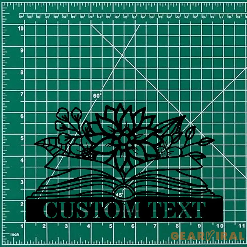 Book Lovers Monogram Metal Sign Personalized Family Name Led Metal Sign Outdoor Door Decor Book Wall Art Gift for