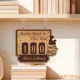 Books Read This Year Tracker – Custom bookshelf counter, unique bookish gift for readers, reading challenge, Yearly bookshelf counter