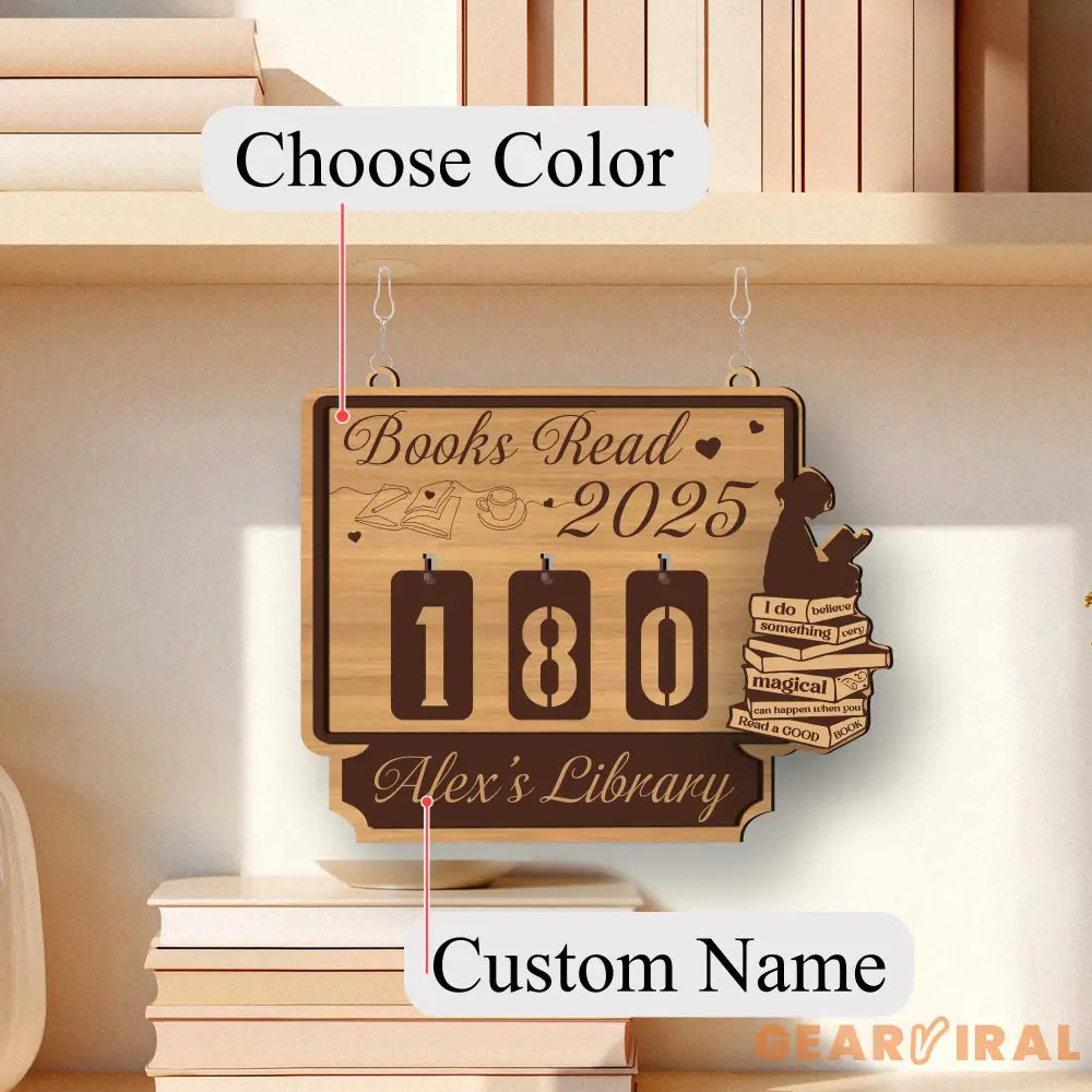 Books Read This Year Tracker – Space Shuttle and Planets Design, Unique Gift for Readers, Yearly Reading Challenge, Cosmic Bookshelf Counter