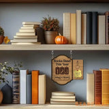 Books Read This Year with Key Holder and Note Board, Personalized Wooden Library Reading Log, Book Lover Wall Decor Gift, Tracker Sign