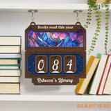 Books Read Tracker, Books Read This Year, Bookshelf Counter with Custom Name, Bookish Decor, Gift for Readers, Birthday Gift for Book Lover
