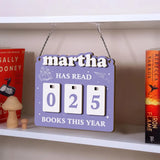 Books Read Tracker, Books Read This Year, Bookshelf Counter with Name, Bookish Decor, Bookish Gift, Gift for Readers, Book Lover Custom Gift