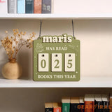Books Read Tracker, Books Read This Year, Bookshelf Counter with Name, Bookish Decor, Bookish Gift, Gift for Readers, Book Lover Custom Gift