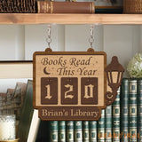 Books Read Tracker, Books Read This Year, Bookshelf Counter with Name, Bookish Decor, Bookish Gift, Gift for Readers, Book Lover Custom Gift