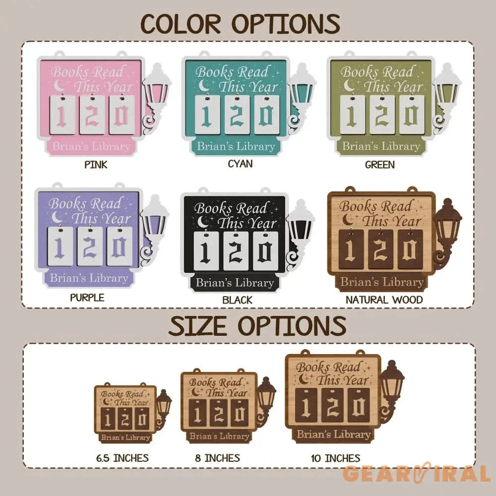 Books Read Tracker, Books Read This Year, Bookshelf Counter with Name, Bookish Decor, Bookish Gift, Gift for Readers, Book Lover Custom Gift