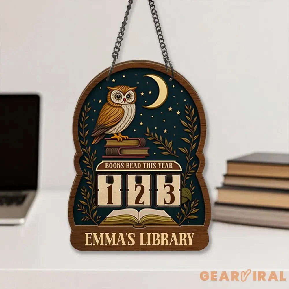 Books Read Tracker, Books Read This Year Counter, Bookshelf Counter with Name, Reading Challenge Counter, Book Lover Gift, Bookish Gift