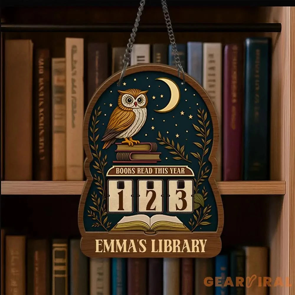 Books Read Tracker, Books Read This Year Counter, Bookshelf Counter with Name, Reading Challenge Counter, Book Lover Gift, Bookish Gift