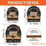 Books To Read Wooden Tracker – Fantasy Castle and Dragon Library Sign, Personalized Book Counter, Unique Gift for Book Lovers