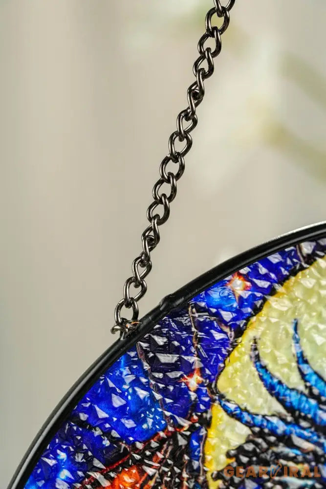 Brave the Dark Glass Suncatcher Fourth Wing Fantasy Ornament,Xaden Riorson Dragon Decor,Bookish Gift for Her Fan Art