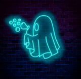 Bubbly Ghost Neon Sign Halloween Ghost LED Light Fun Ghost Bar Decor Custom Neon Wall Art Ghost Party Wall Decor Unique