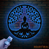 Buddha Metal Wall Art Buddha Tree of Life Zen Wall Art Buddha Wall Decor Buddha Om Metal Sign Meditation Decor Gift