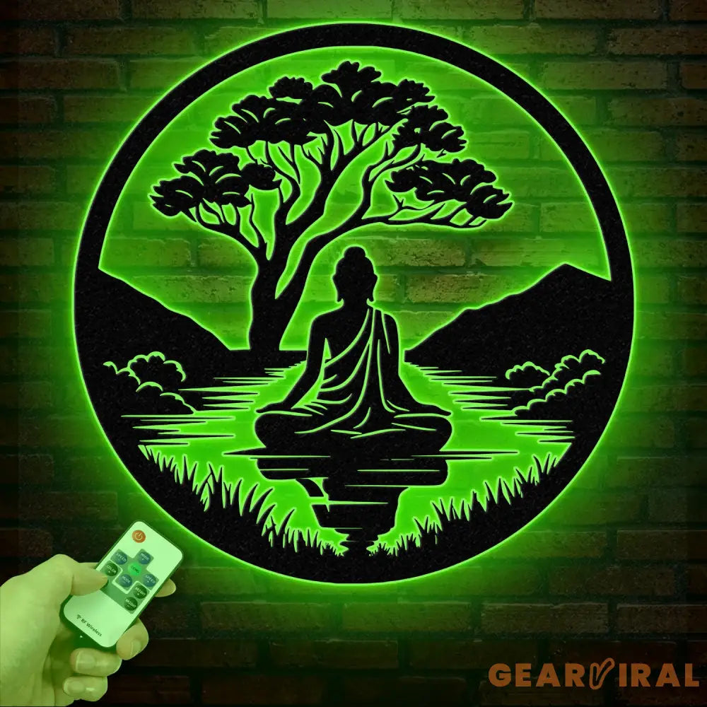 Buddha Metal Wall Art Buddha Tree of Life Zen Wall Art Buddha Wall Decor Buddha Om Metal Sign Meditation Decor Gift