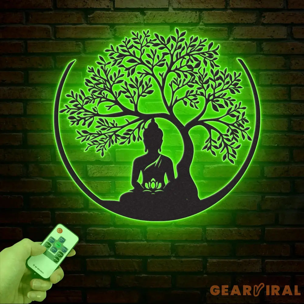 Buddha Metal Wall Art Buddha Tree of Life Zen Wall Art Buddha Wall Decor Buddha Om Metal Sign Meditation Decor Gift