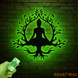 Buddha Metal Wall Art Buddha Tree of Life Zen Wall Art Buddha Wall Decor Buddha Om Metal Sign Meditation Decor Gift