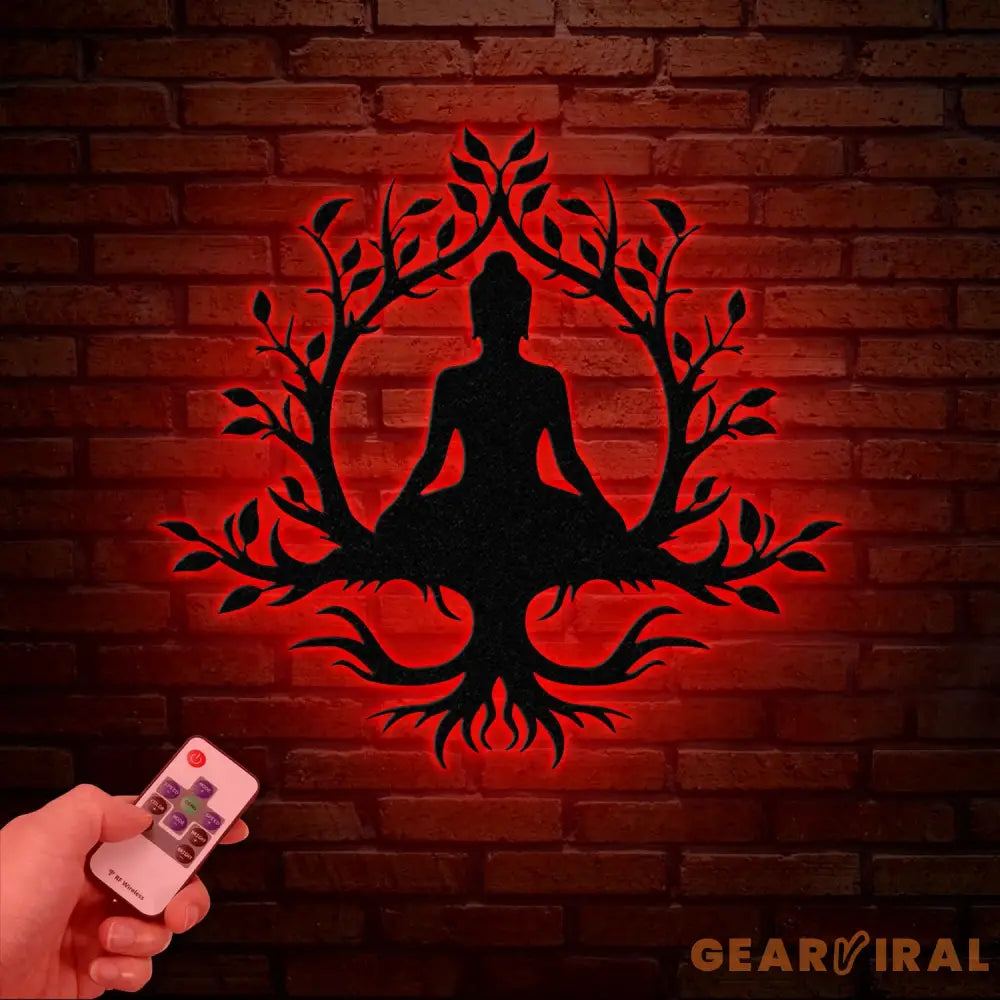 Buddha Metal Wall Art Buddha Tree of Life Zen Wall Art Buddha Wall Decor Buddha Om Metal Sign Meditation Decor Gift