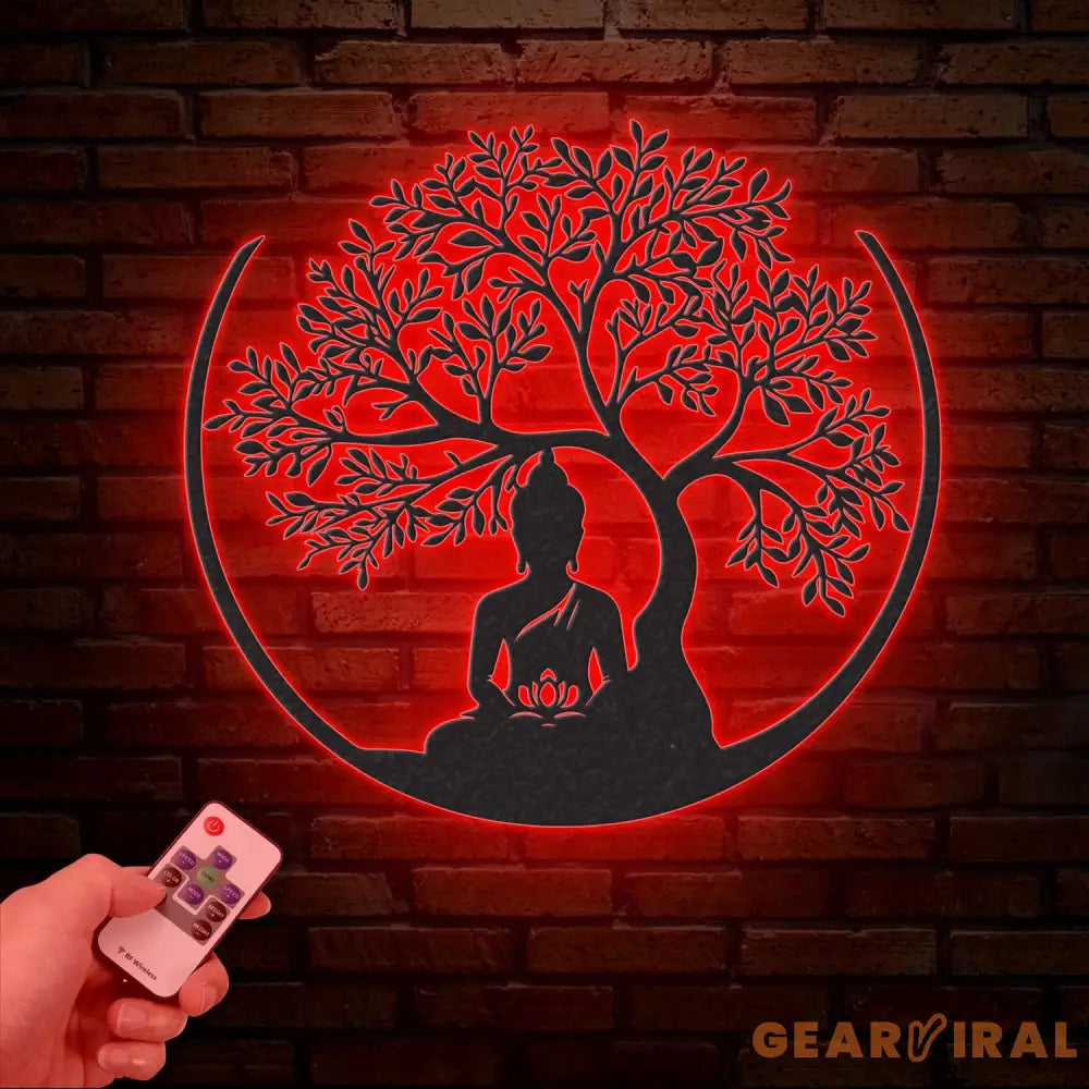 Buddha Metal Wall Art Buddha Tree of Life Zen Wall Art Buddha Wall Decor Buddha Om Metal Sign Meditation Decor Gift
