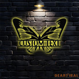 Buffterfly Family Name Garden Metal Sign Buffterfly Family Name Wall Art Outdoor Buffterfly Decor Buffterfly Art