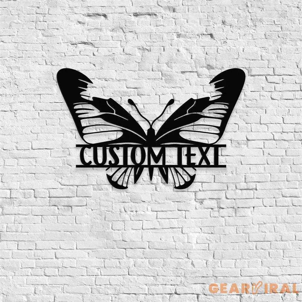 Buffterfly Family Name Garden Metal Sign Buffterfly Family Name Wall Art Outdoor Buffterfly Decor Buffterfly Art