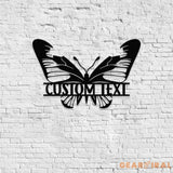 Buffterfly Family Name Garden Metal Sign Buffterfly Family Name Wall Art Outdoor Buffterfly Decor Buffterfly Art