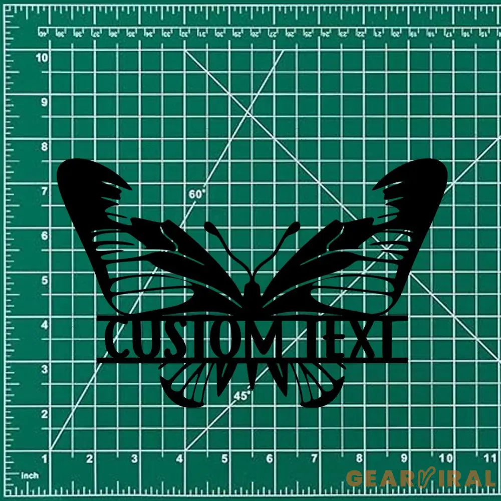 Buffterfly Family Name Garden Metal Sign Buffterfly Family Name Wall Art Outdoor Buffterfly Decor Buffterfly Art