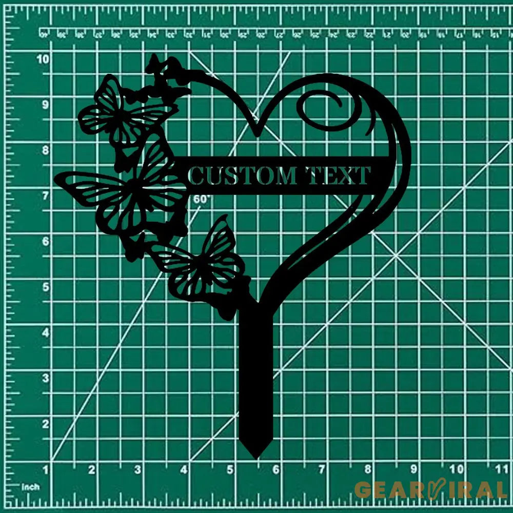 Buffterfly Garden Sign Personalized Bufterfly Garden Stake Metal Garden Sign Gardener Name Sign Gardener Gift Bufterfly