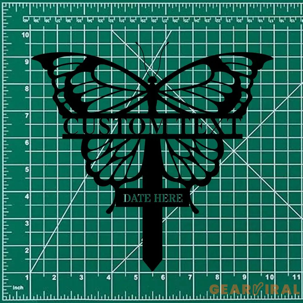 Buffterfly Memorial Metal Sign Memorial Metal Stake Personalized Name Yard Sign Outdoor Door Garden Decor Metal Sign