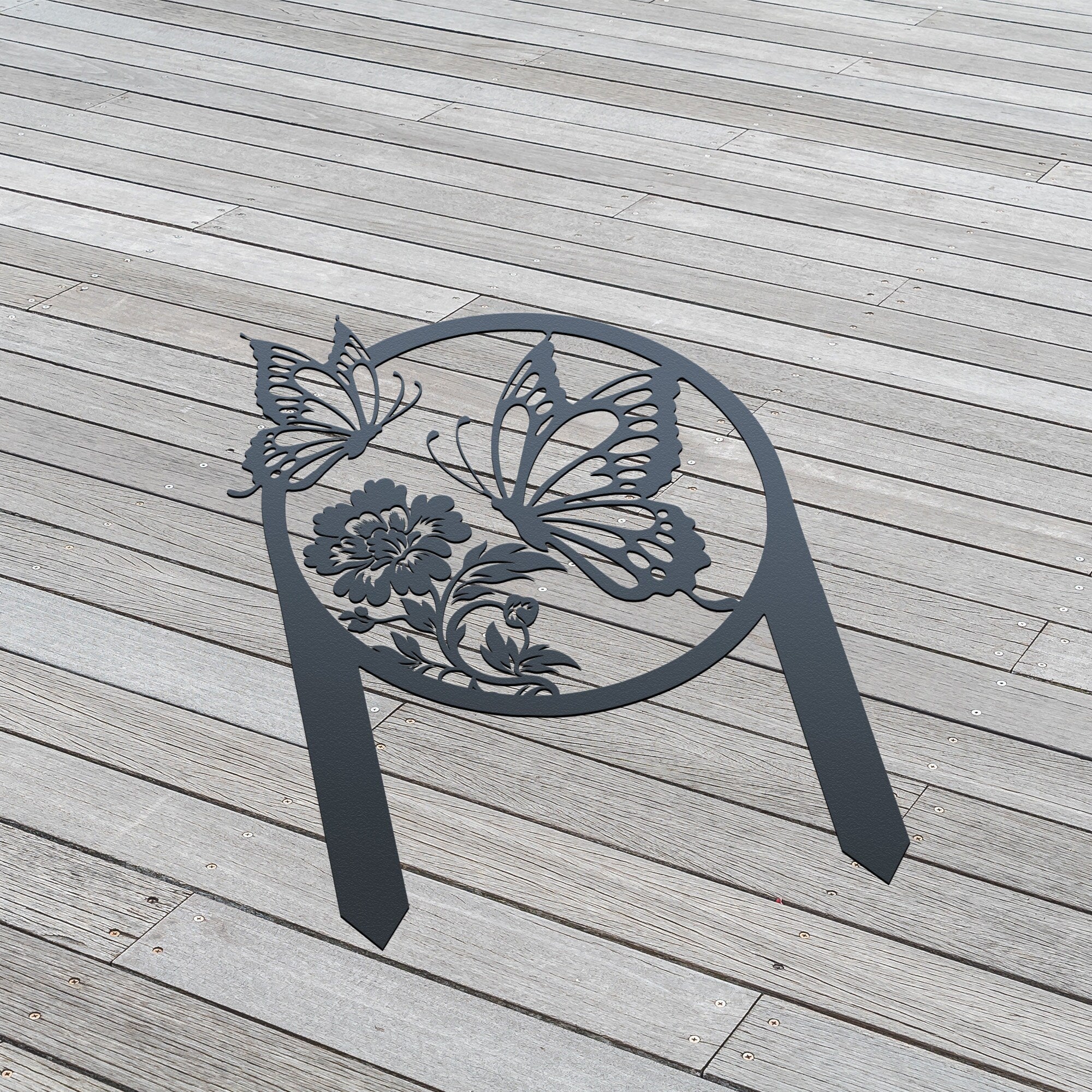 Butterfly Garden Stake Sign - Mother's Day Gift - Outdoor Gift Idea For Mom - Metal Powder Coated Butterfly Yard Sign | GearViral