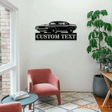 Car Family Name Sign - Custom Muscle Car Metal LED Sign - Family Name Sign Wall Decor - Perfect Housewarming Gift for