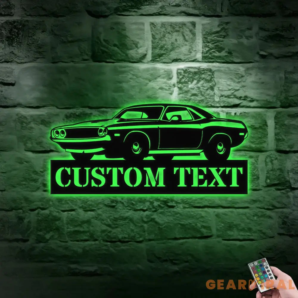 Car Family Name Sign - Custom Muscle Car Metal LED Sign - Family Name Sign Wall Decor - Perfect Housewarming Gift for