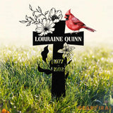 Cardinal Memorial Metal Sign Metal Stake Personalized Name Yard Sign Outdoor Door Garden Decor Metal Sign Housewarming