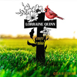 Cardinal Memorial Metal Sign Metal Stake Personalized Name Yard Sign Outdoor Door Garden Decor Metal Sign Housewarming