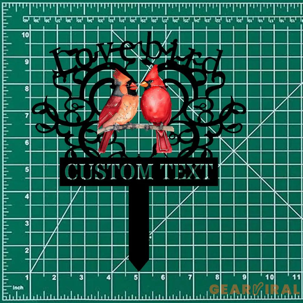 Cardinal Memories Stake Metal Sign Memorial Plaque Buffterfly Grave Marker Personalized Garden Sign Remembrance Stake