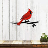 Cardinal Metal Bird Yard Garden Art Metal Yard Art Tree sign Memorial Sign Bird Lover Gifts Patio Decor Christmas Gifts