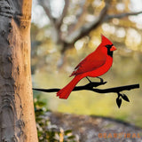 Cardinal Metal Bird Yard Garden Art Metal Yard Art Tree sign Memorial Sign Bird Lover Gifts Patio Decor Christmas Gifts