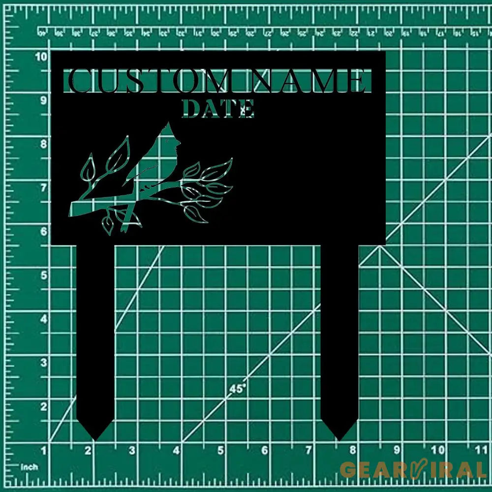 Cardinal Remembering Plaque with Stake Personalized Metal Garden Marker Memorial Metal Sign Sympathy Gift Grave Marker