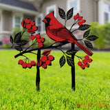Cardinals Garden Metal Sign with Stake Cardinal Garden Stake Cardinal Sign Cardinal Sign Cardinal Yard Art Christmas