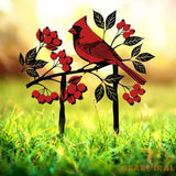 Cardinals Garden Metal Sign with Stake Cardinal Garden Stake Cardinal Sign Cardinal Sign Cardinal Yard Art Christmas