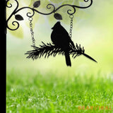 Cardinals Metal Bird Yard Garden Art Metal Yard Art Tree sign Memorial Sign Bird Lover Gifts Patio Decor Christmas Gifts