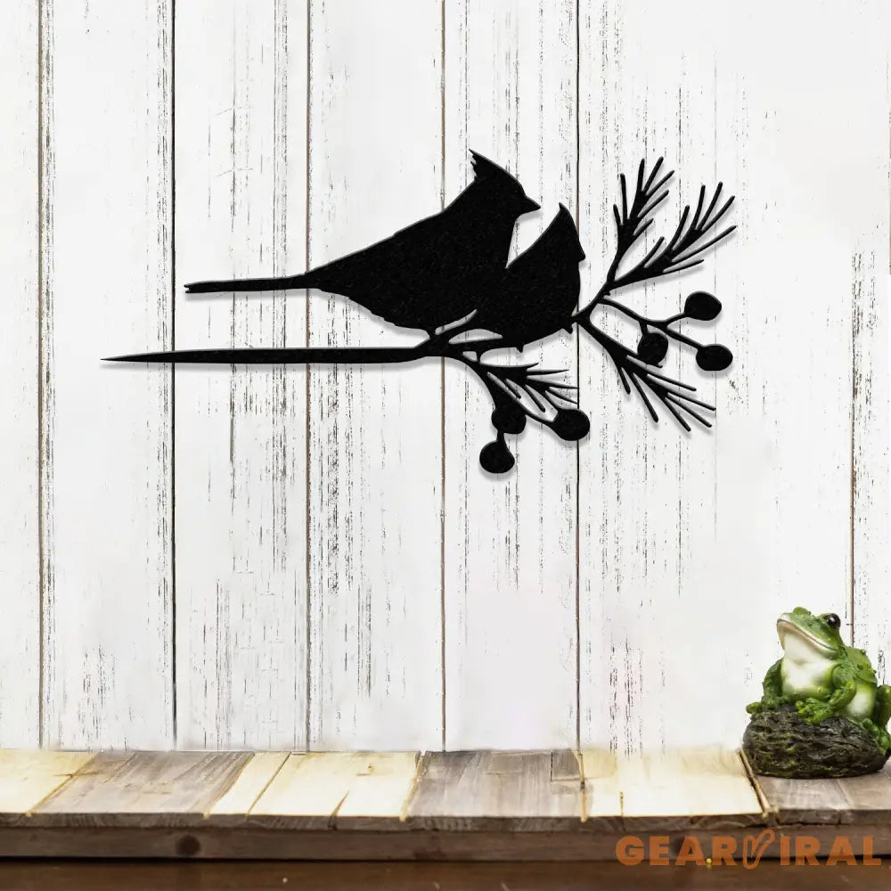 Cardinals Metal Bird Yard Garden Art Metal Yard Art Tree sign Memorial Sign Bird Lover Gifts Patio Decor Christmas Gifts