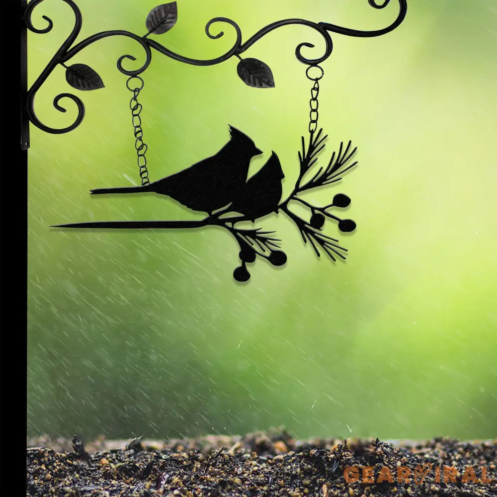Cardinals Metal Bird Yard Garden Art Metal Yard Art Tree sign Memorial Sign Bird Lover Gifts Patio Decor Christmas Gifts