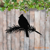 Cardinals Metal Bird Yard Garden Art Metal Yard Art Tree sign Memorial Sign Bird Lover Gifts Patio Decor Christmas Gifts